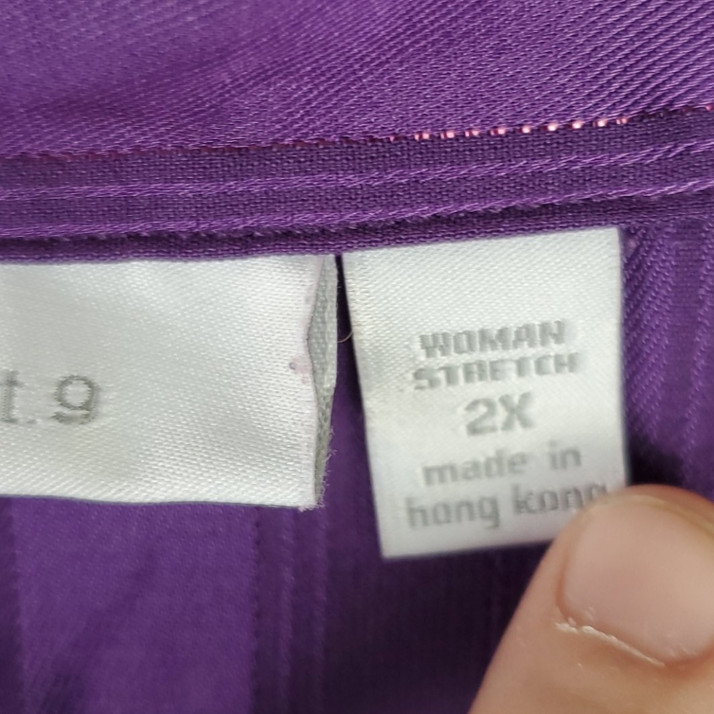 Apt 9 Purple Button Down Dress Shirt 2X - Picture 5 of 6